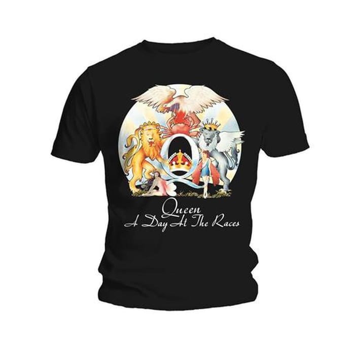 Queen - A Day At The Races Heren T-shirt - M - Zwart