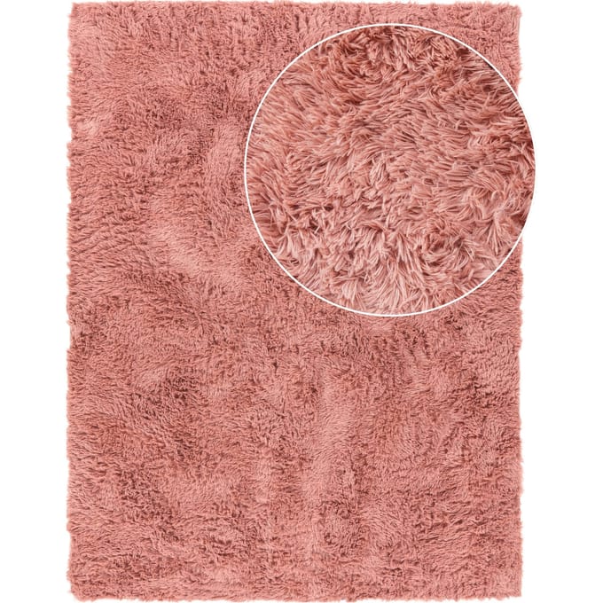 Hoogpolig tapijt Silvana bessenkleuren 60x100 cm