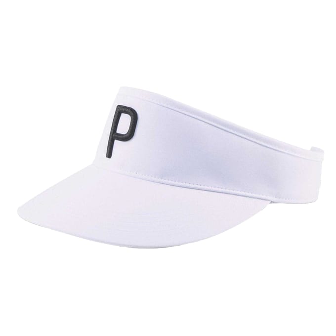 Puma Golfpet met geborduurd logo (Wit/zwart)