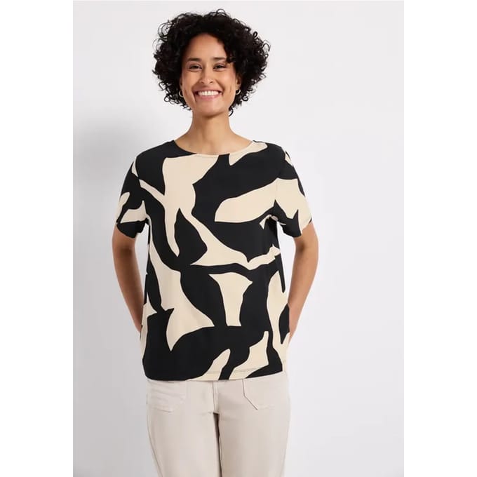 A323352 printed shirt w.crossed str