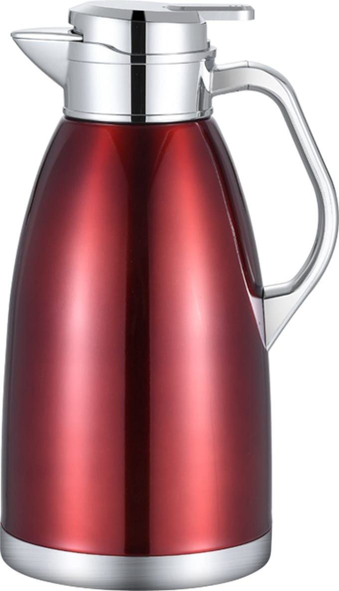 Cheffinger Thermoskan 2.3 Liter Rood - RVS Inox - Themosfles