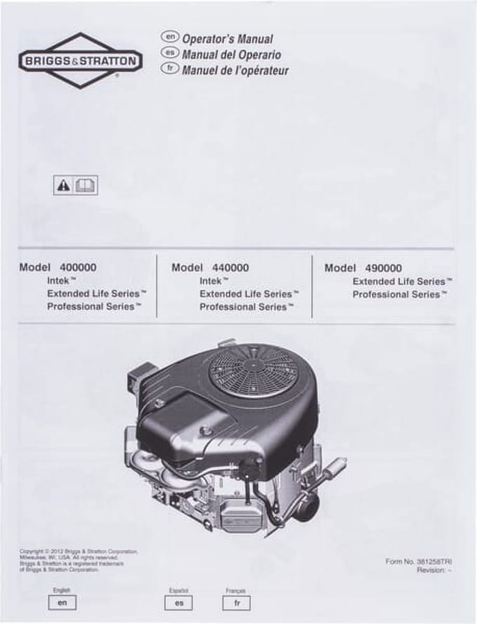 Briggs & stratton gebruikershandleiding