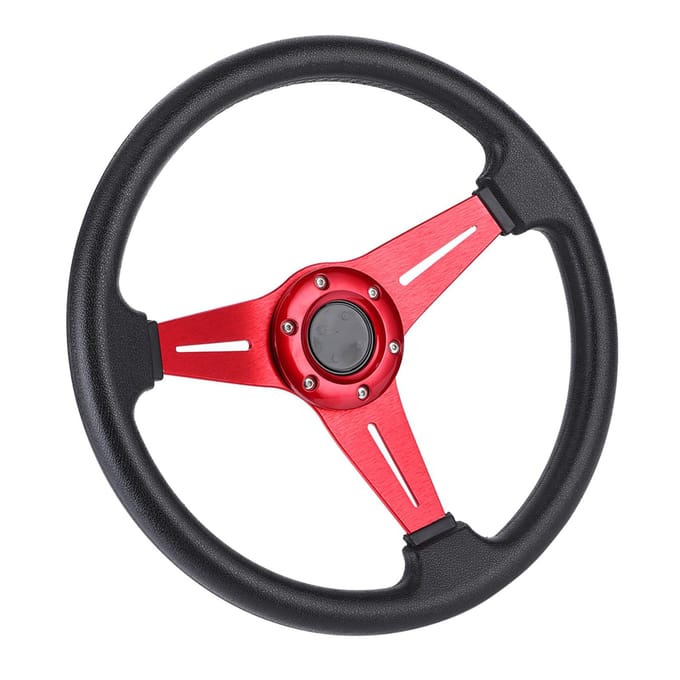350mm14in Raceauto Driften Stuurwiel Vervanging Universeel Gemodificeerd AccessoireRood rood