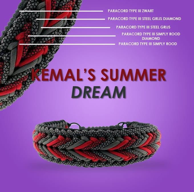 Paracord Kemal's Summer Dream halsband - DIY set