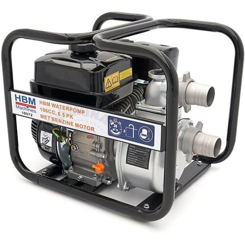 HBM Waterpomp 196cc. 6.5 PK met Benzine Motor