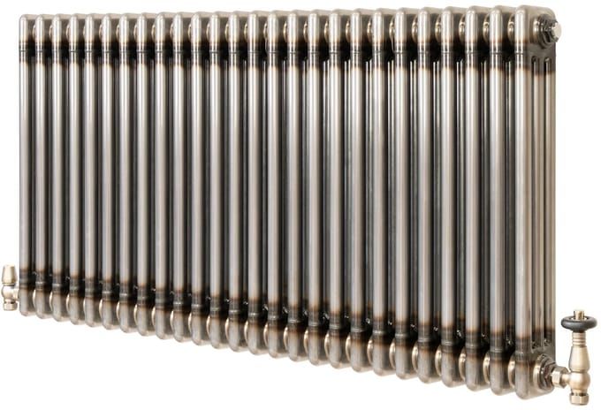 Kolomradiator - 3-kolom 600x1190 mm - ruw metaal - incl. kraan