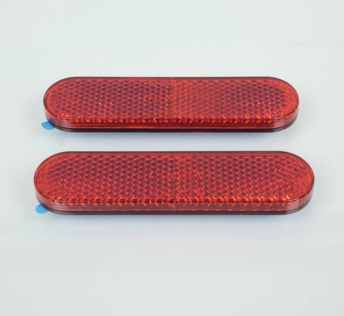 RMS goedgekeurde reflector rode sticker 95x25mm voor motorfiets auto Nieuw