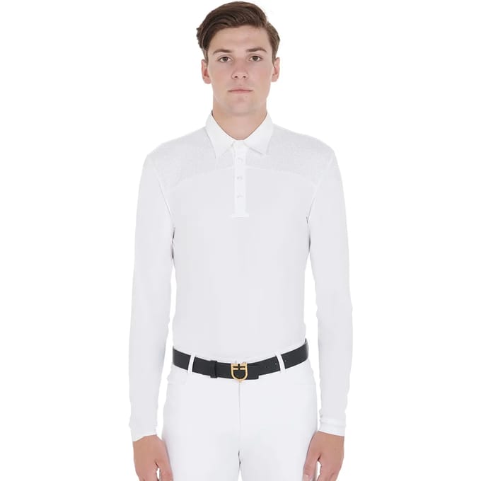 Wedstrijd rijpoloshirt met lange mouwen Equestro