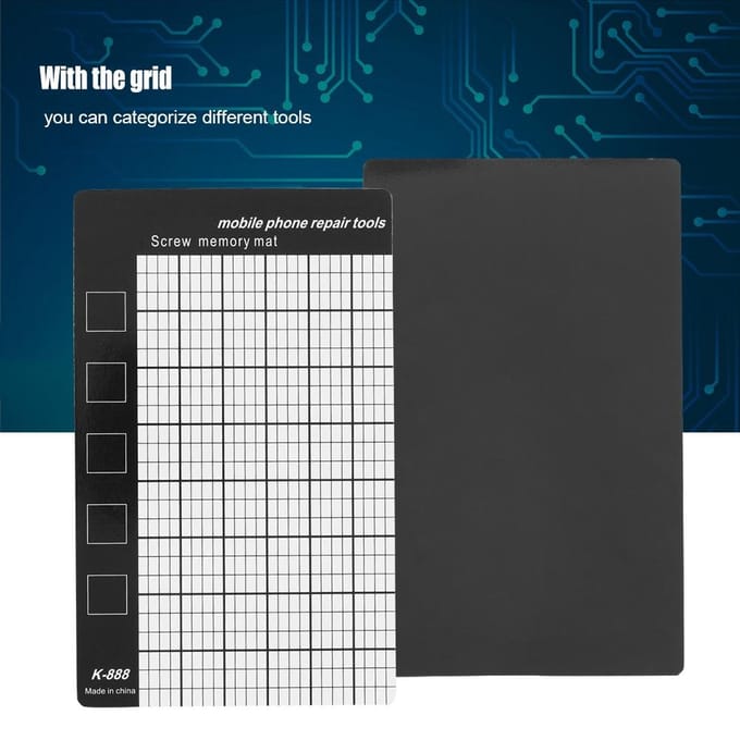 Tapis Magnétique Portable K-888 Tapis Mémoire Pour Outils de Réparation Vis white