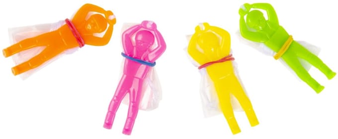 Duckiez Parachutist Zweefmannetje Fluo - 12 stuks