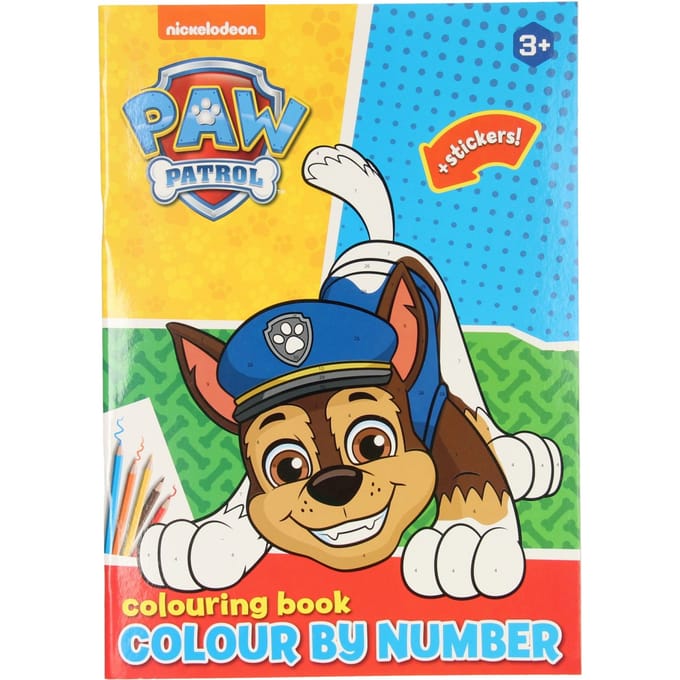 Paw Patrol - Kleuren op nummer inclusief stickers