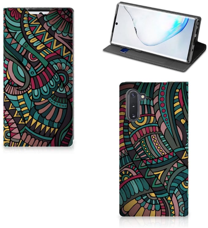 Samsung Galaxy Note 10 Hoesje met Magneet Aztec
