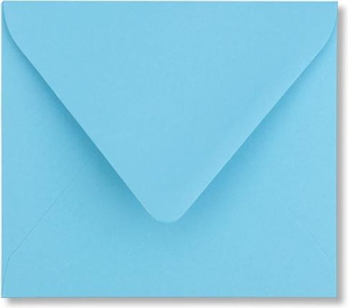 Envelop 12,5 x 14 Oceaanblauw, 60 stuks