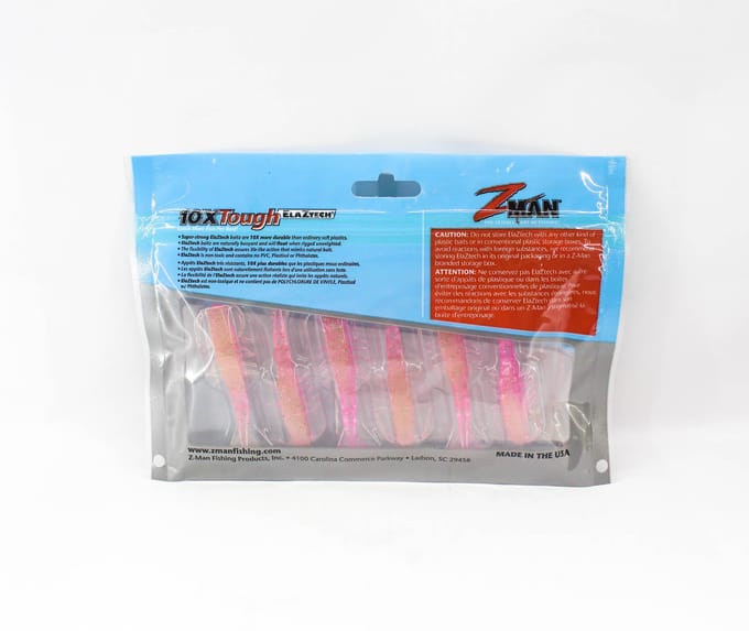 Leurre souple Zman PrawnZ 2,5 pouces 6/paquet Laguna Shrimp (5363)