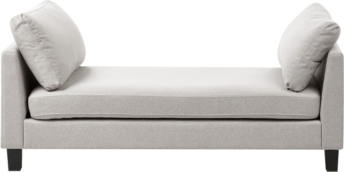 BELIANI ARCHIANE - Chaise longue - Lichtgrijs - Polyester