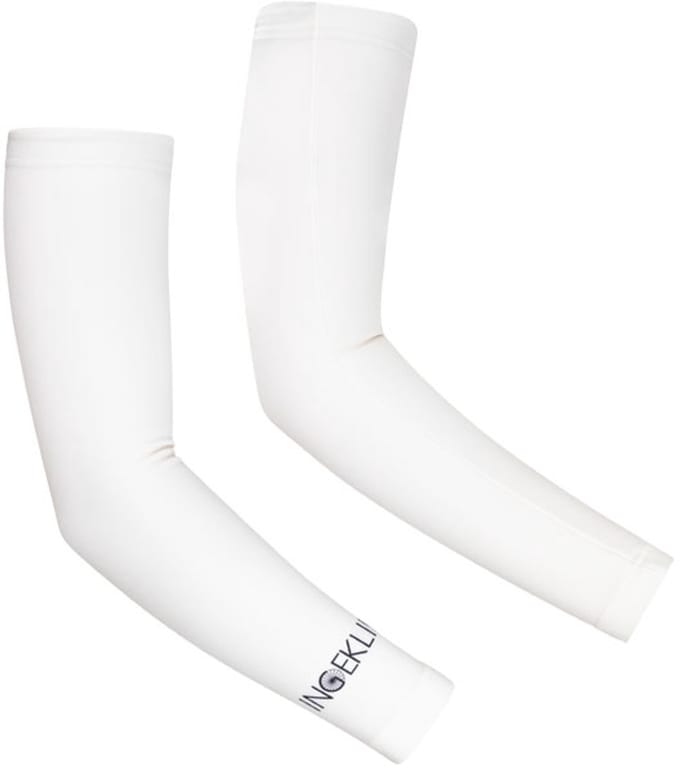 Ingeklikt - Witte armwarmers met thermovoering - maat M