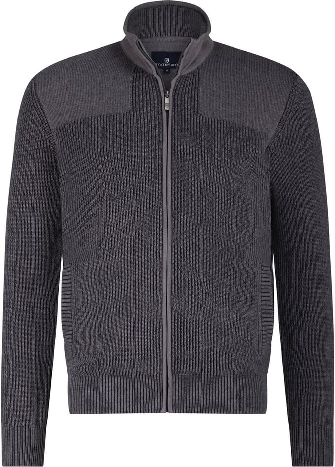 State Of Art Vest Structure Contrast Antraciet - Maat L - Heren