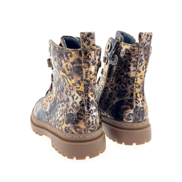Shoesme metallic-bronzen bikerboot