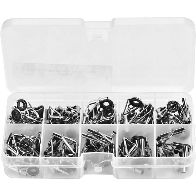 80 Stuks Duurzame Hengelgeleideogen Tips Set in 10 Maten Vervangingsaccessoire white
