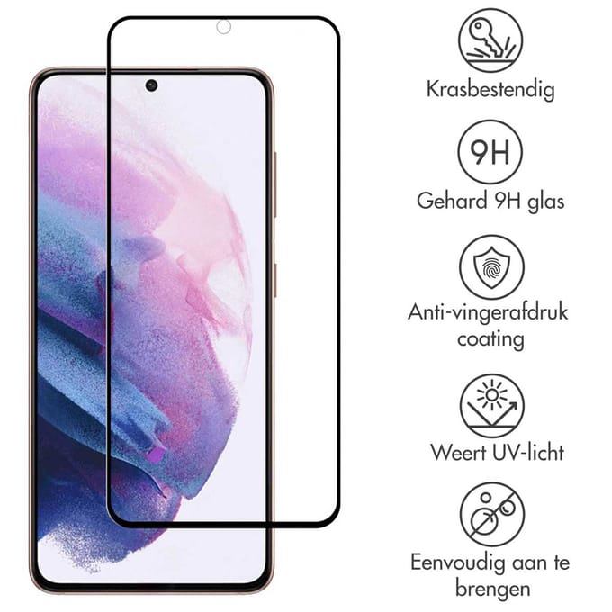 Accezz Screen Protector - Geschikt voor Samsung Galaxy S22 Plus / S23 Plus - Gehard Glass Full Cover