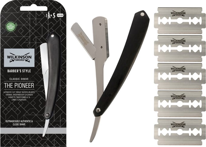 Wilkinson Sword Barber's Style - Cut Throat Scheermes +5 navulmesjes