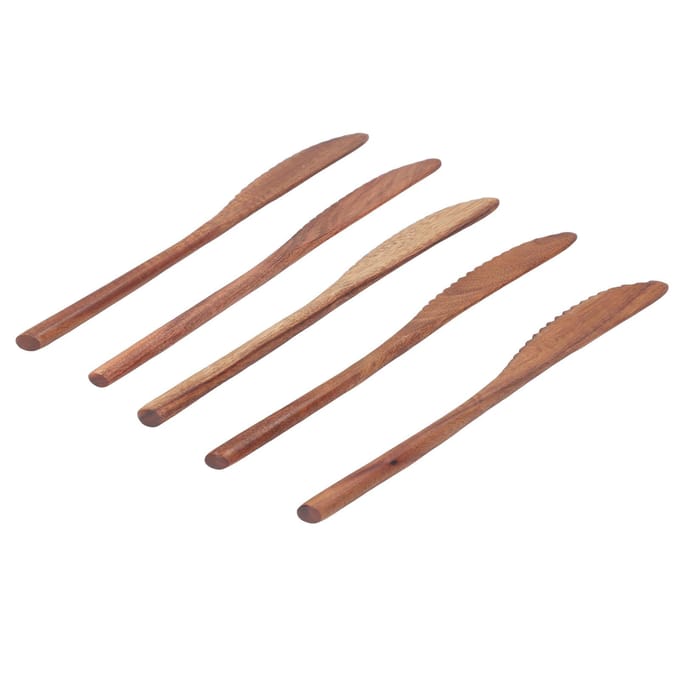5 stuks Houten Dinerbestek Taartsnijder Herbruikbaar Multifunctioneel Gereedschap voor Thuis Keuken Picknick Restaurant Hotel