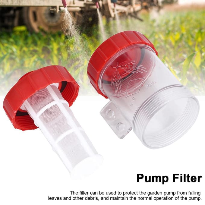 Landbouw in Lijn Gaasfilter Hoge Doorstroom Waterpomp Transparant Filter (1in)