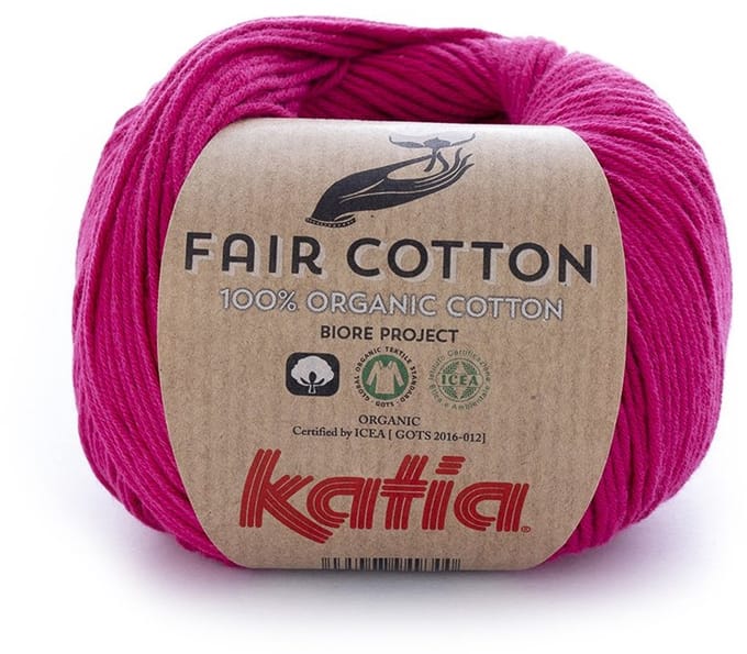 Katia Fair Cotton - 32 framboosrood - Biologisch Katoengaren