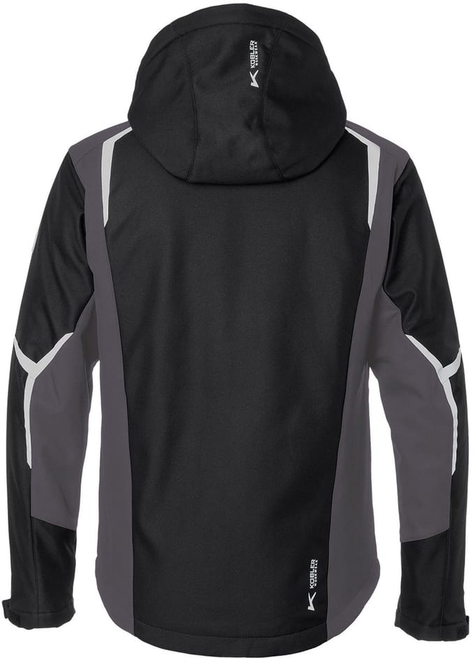 Kubler Bodyforce Winter Softshell jas 1325 - Zwart | Grijs - XL