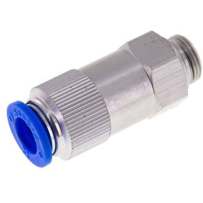 12mm & G3/8'' Regeling-Uit Aluminium Terugslagklep Insteekkoppeling Buitendraad 0.2-10 bar