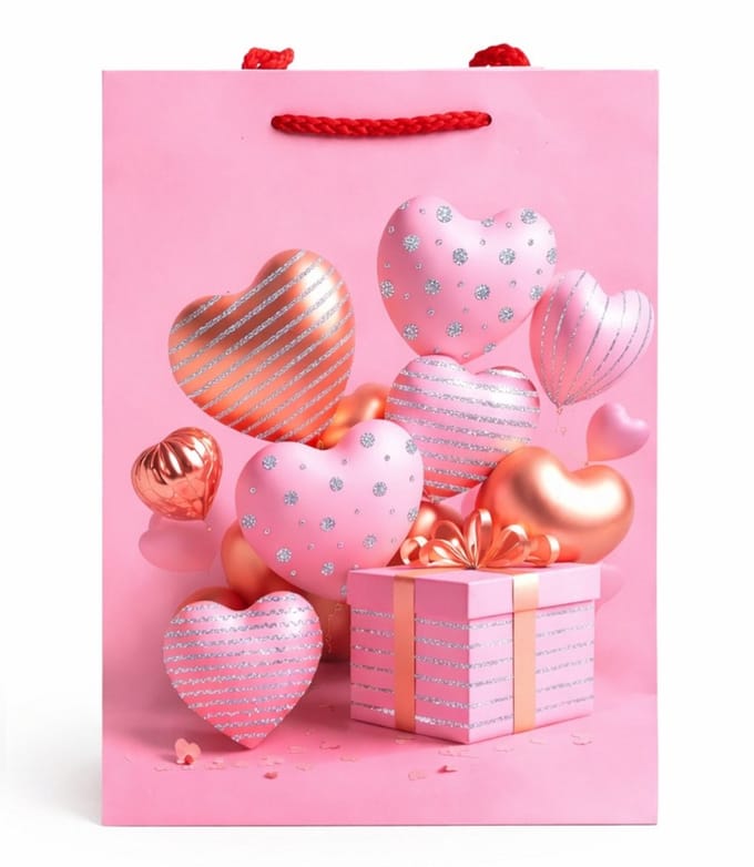 Cadeautas - Luxe Geschenktas - Cadeauzak - Geschenkzak - A5 - Hart