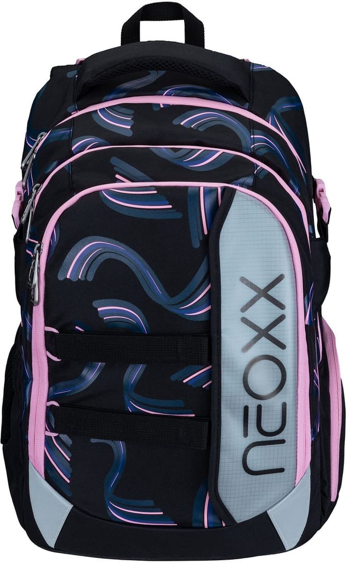 neoxx schoolrugzak met laptopvak Active Pro School Backpack Hello Wave zwart