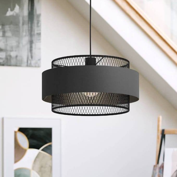 EGLO Bazely Hanglamp - E27 - 40 cm - Zwart