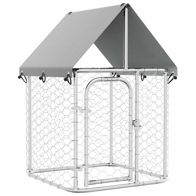 vidaXL - Hondenkennel - voor - buiten - met - dak - 100x100x150 - cm