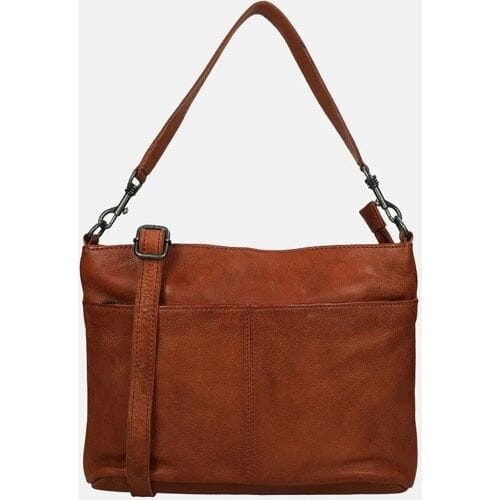 Bear Design Angelica Medium Schoudertas Dames - Leer - Cognac