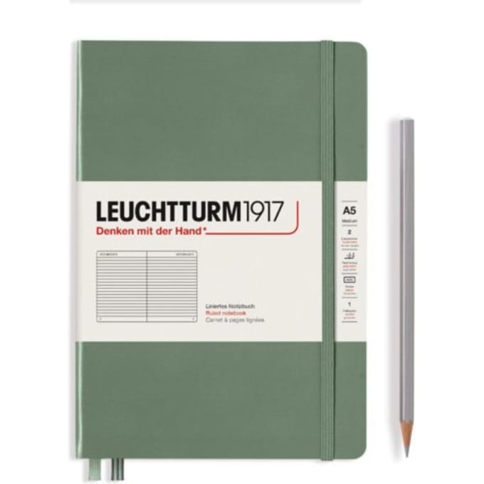 Leuchtturm1917 - Medium A5 - Notitieboek - Gelinieerd - Olive - Notebook - 4004117609398