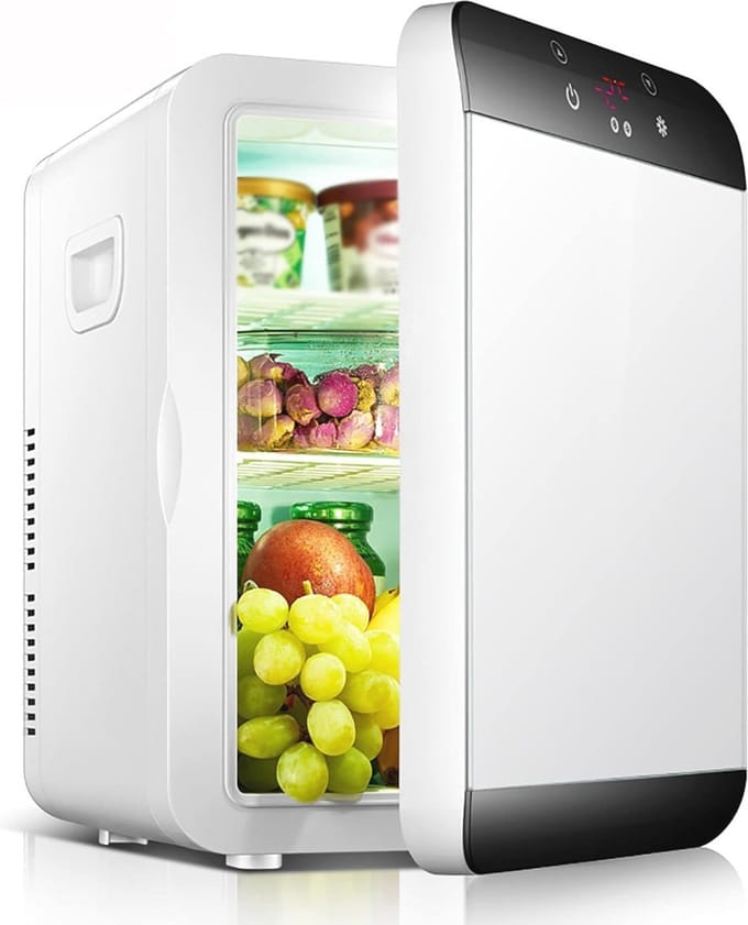 Mini Koelkast - Auto Koeler - Drinken Koelen - Verwarmen En Koelen - 35H cm - Wit