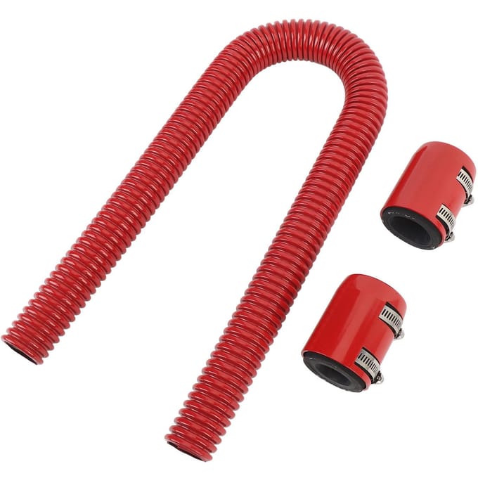 36 Inch Flexibele Roestvrijstalen Radiatorslang Kit Met Billet Klemmen Universele Flex Radiator red