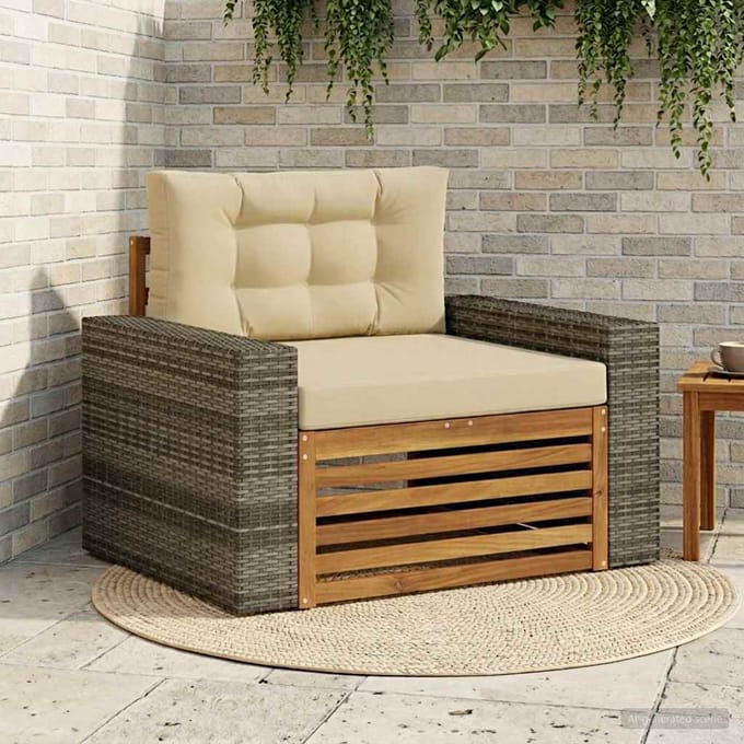 vidaXL - Buiten - Midden - Sofa - Naturel