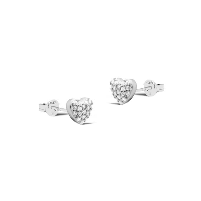 Karma Oorknoppen Ziconia Earstuds MAY Heart Zilver
