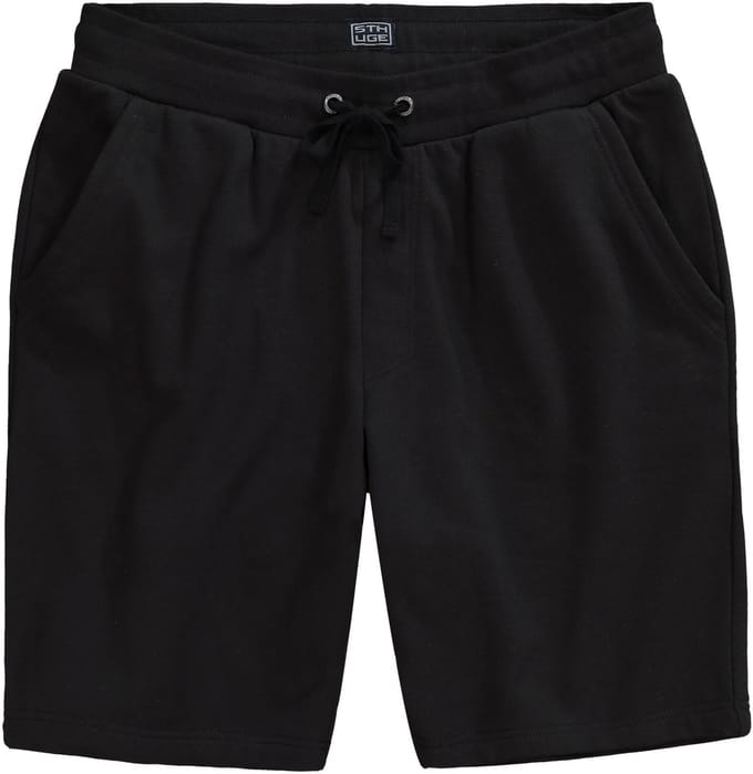 STHUGE - Heren - Sweatbermuda basic fit elastische band - Zwart - Maat 7XL