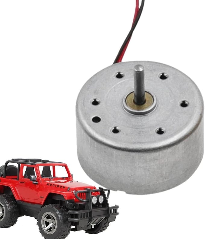 Mini elektromotor - Gelijkstroommotor DC - Modelbouw projecten - Hoog koppel ontwerp - 3V-6V - Zilver