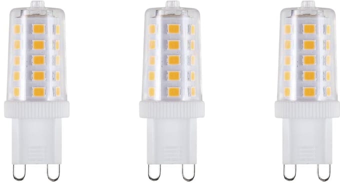 SPL G9 LED Lamp 3W Dimbaar - Warm Wit - 260lm - LED Buislamp T17 - 3 Stuks - 2700K - 230 Volt