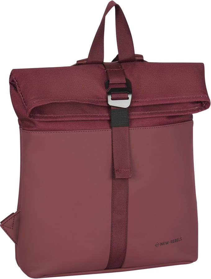 New Rebels Bruce Los Angeles Burgundy 7L Rolltop Rugzak Waterafstotend