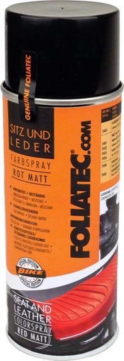 Foliatec Seat & Leather Color Spray - mat rood 1x400ml