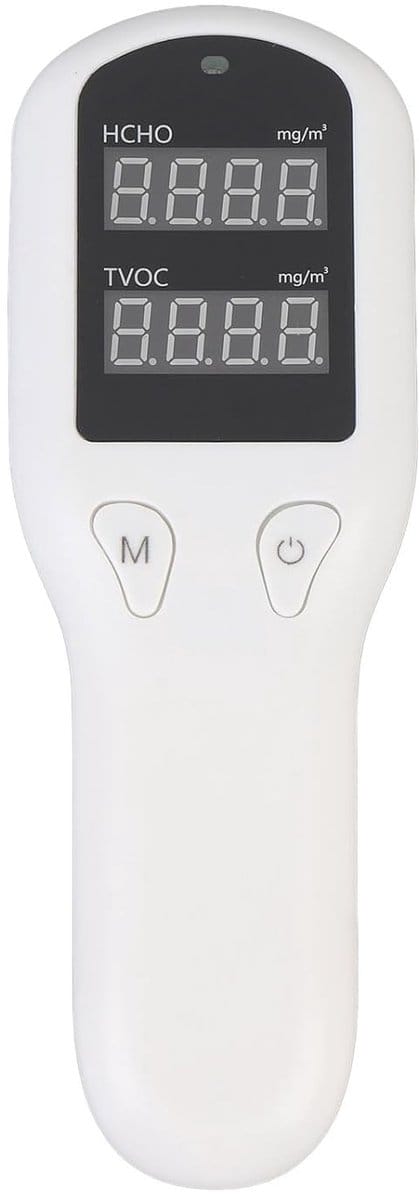 Luchtkwaliteitsmeter - Detector binnenlucht - Realtime meting - 2-in-1 detectie - Compact ontwerp - Wit