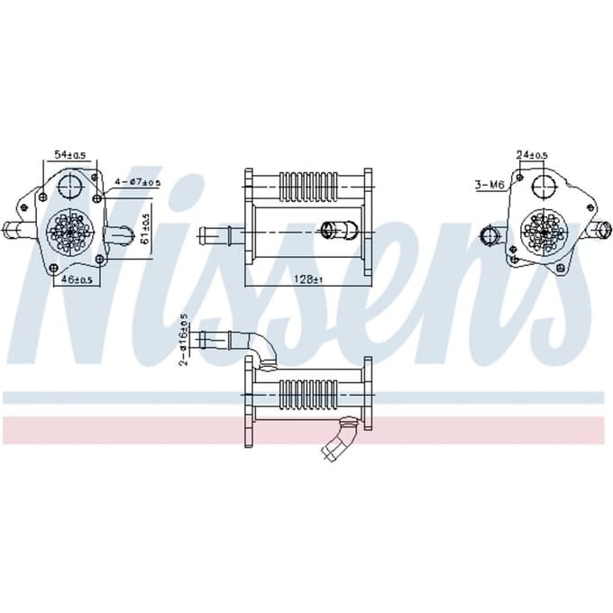 Radiator, uitlaatgasrecirculatie NISSENS 989446