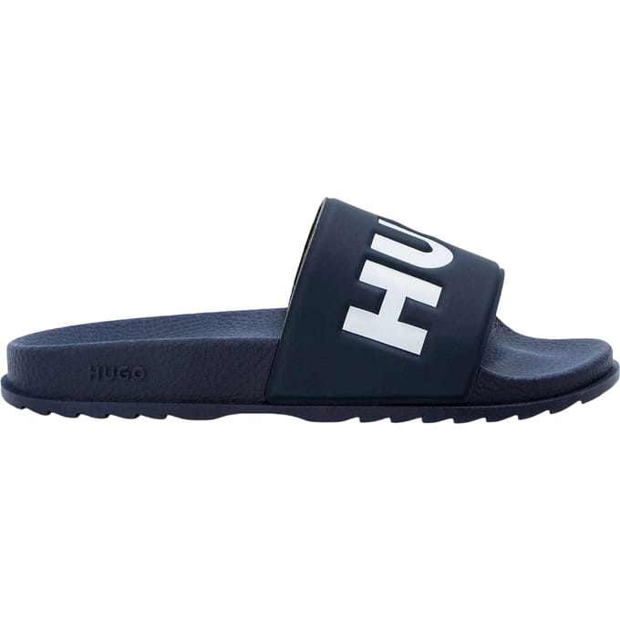 Hugo Heren Match It rubberen platte slippers (Donkerblauw)