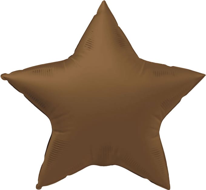 Folat - Folieballon Ster Chocolate Brown - 45 cm