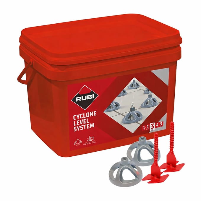 Rubi Cyclone Level Starterskit 3 mm - Nivelleersysteem - Tegeldikte 3-20 mm